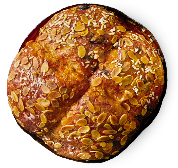 Hefekuchen mit vier Geschmacksrichtungen