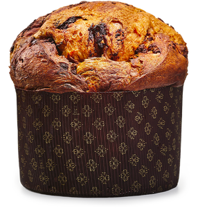 Panettone mit drei Arten Schokolade